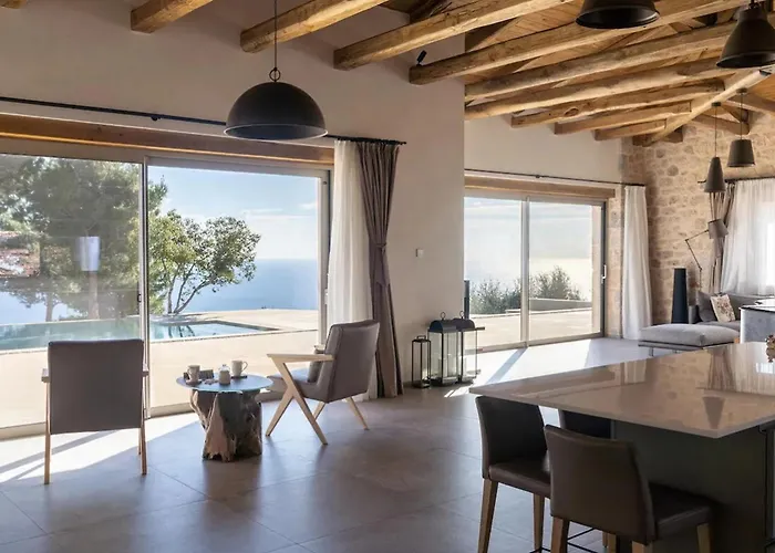 ヴィラ Seaview In Apollonii Lefkada